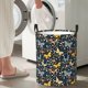 thumbnail image 5 of Fotbe Flowers Butterfly Cesto de Ropa con Asas, Cesto Impermeable de Gran Capacidad, Bolsa de Lavado para Dormitorio, Cesto de Ropa con Ruedas y Asas-Medium, 5 of 6