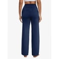thumbnail image 2 of Womens High Waisted Wide Leg Yoga Pants with Pockets Elastic Casual Sportswear Pants, 2 of 5