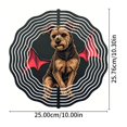 thumbnail image 4 of Metal Hanging Wind Spinner with Bat - like Dog Design - Unique Circular Pattern for Yard and Garden Decor Eye - Catching Wind Chime, 4 of 6
