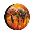 thumbnail image 1 of Balery Honeybee On Vibrant Flower Cubiertas para Neumáticos - Protector Resistente para Neumáticos de Camioneta, SUV, Remolque, Camper y RV-16 inch, 1 of 6
