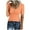 Orange, variant on WREESH Women's Ribbed Knit Crop Top with Short Sleeve Henley Neck Solid Color Slim Button Casual T-Shirt Olive Green