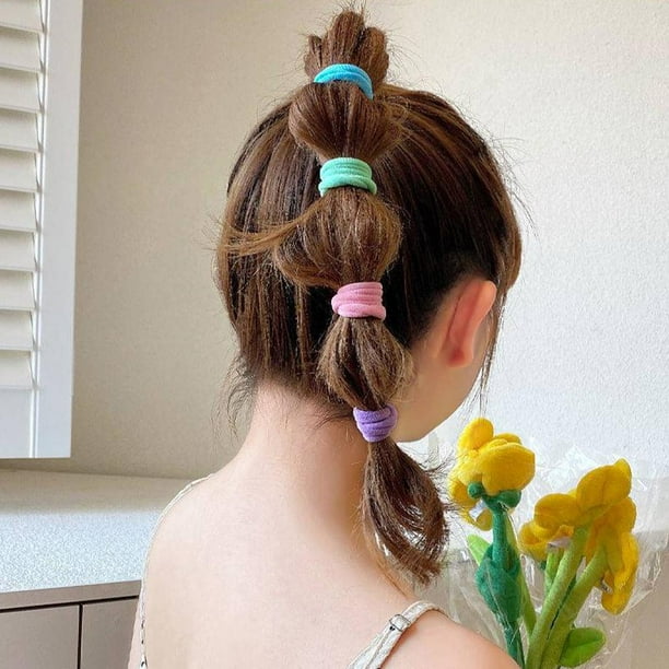 50 unidades de lazos para el cabello bandas para el cabello sin