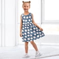 thumbnail image 7 of Girls Dress Baseball Sleeveless Dress for Girls Hem A-Line Casual Sundress, 7 of 7