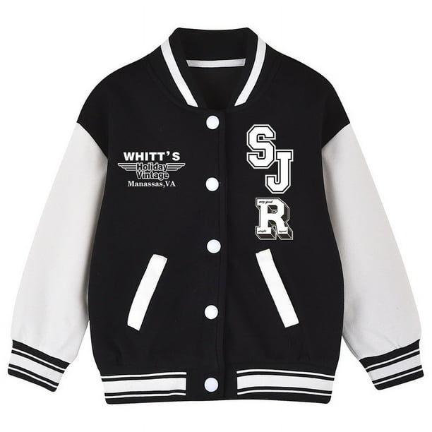 Abrigo de traje de béisbol para niños, ropa de otoño, chaqueta informal holgada para niños, top de moda