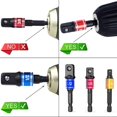 thumbnail image 2 of TFixol Impact Grade Power Hand Tools Driver Sockets Adapter Extension Set 3Pcs 1/4 3/8 1/2 inch Hex Shank Drill Nut Driver Bit Set+105 Degree Right Angle Driver Extension Screwdriver Drill Attachment, 2 of 7