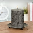 thumbnail image 3 of (2 pack) Mainstays Unscented Decorative Mottled Pillar Candles, 3x4inch tall, Dark Gray Mottled Color, 3 of 6