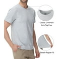 thumbnail image 4 of wirarpa Mens 2 Pack Cotton Crew Neck T-Shirts Short Sleeve Summer Tops Fashion Basic Tees Black/Grey Size Small, 4 of 6