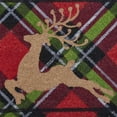 thumbnail image 3 of VCNY Home Holiday Plaid Red/Multicolor Coir Outdoor Doormat, 18" x 30", 3 of 5