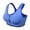 Blue, variant on Women Zip Front Sports Bra High Impact Support Mesh Racerback Workout Bras with Removable Pads Gray L