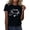 Black, variant on Women's "Team Bride" Letter Print T Shirt – Casual Short Sleeve Round Neck Top for Bachelorette Party – Soft Comfortable Wedding Shirt – S-XXXL