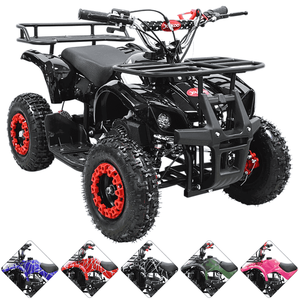 Cuatrimoto a Gasolina 49cc 2T Suspensión de Resorte Arranque Manual Freno de Disco Carga Máx 50 kg Hasta 40 km/h - Negro