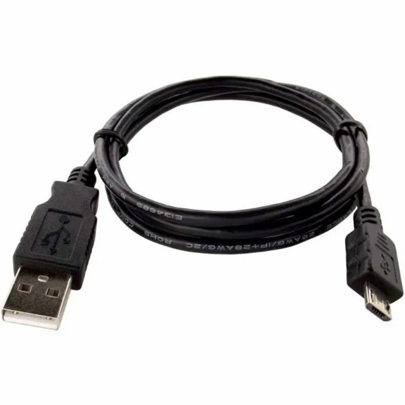 3' Usb A To Micro B - 5 Pin Male To Male Charge & Sync Cable For Cell Phone