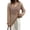 Khaki, variant on Open Knit Long Sleeve Top for Women, Sheer Mesh Crochet Tunic - Asymmetrical Hem Boho Beach Cover Up & Sun Protection Shirt Black