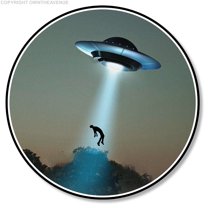 Funny Joke Sci Fi Alien Car Truck Window Bumper Sticker Decal