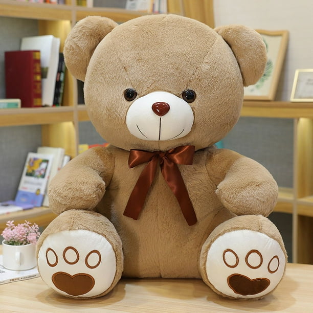 Oso de peluche de alta calidad para niñas, muñeco de oso de peluche de 5 colores, 35/50/60CM, regalo de cumpleaños para bebés
