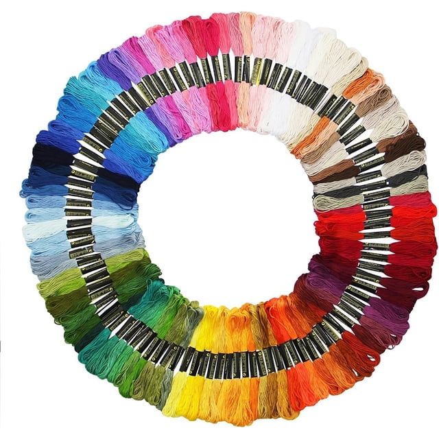 Hilo de bordar Rawiri 1 pieza, 8 metros de hilo de bordar, 100 colores por paquete