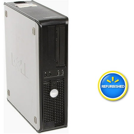 Refurbished Dell Black/Silver 755 Desktop PC with Intel Dual-Core Processor, 2GB Memory, 160GB Hard Drive and Windows 10 Home (Monitor Not Included)