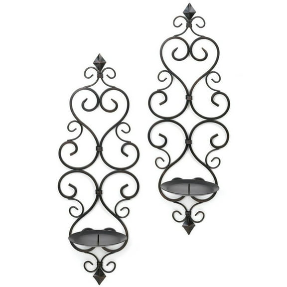 FLEUR-DE-LIS WALL SCONCE DUO