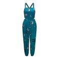 thumbnail image 6 of Wycnly Womens Jumpsuits Sexy Backless Club Elastic Waist Strap Maxi Jumpsuits Overalls Trendy Tie-Dye Print Square Neck Sleeveless Long Summer Rompers Blue s, 6 of 7