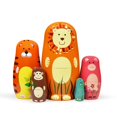 thumbnail image 1 of Muñecas de anidamiento rusas Matryoshka, juego de perro de madera para niños, juguetes hechos a mano, regalo de Navidad Afortunado Sencillez, 1 of 5