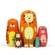 thumbnail image 1 of Muñecas anidadas Matryoshka rusa Juego de perros anidados apilables de madera para niños Juguetes hechos a mano Regalo de Navidad. Afortunado Sencillez, 1 of 5