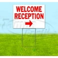thumbnail image 1 of Welcome Reception Right (18" x 24") Yard Sign, Includes Metal Step Stake, 1 of 6
