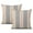 Patchwork Farmhouse Striped-90, variant on Boho Styled Linen Pillow Covers 16x16inch (Set of 2) – Black and Beige Stripe Patchwork to Enhance Your Decor
