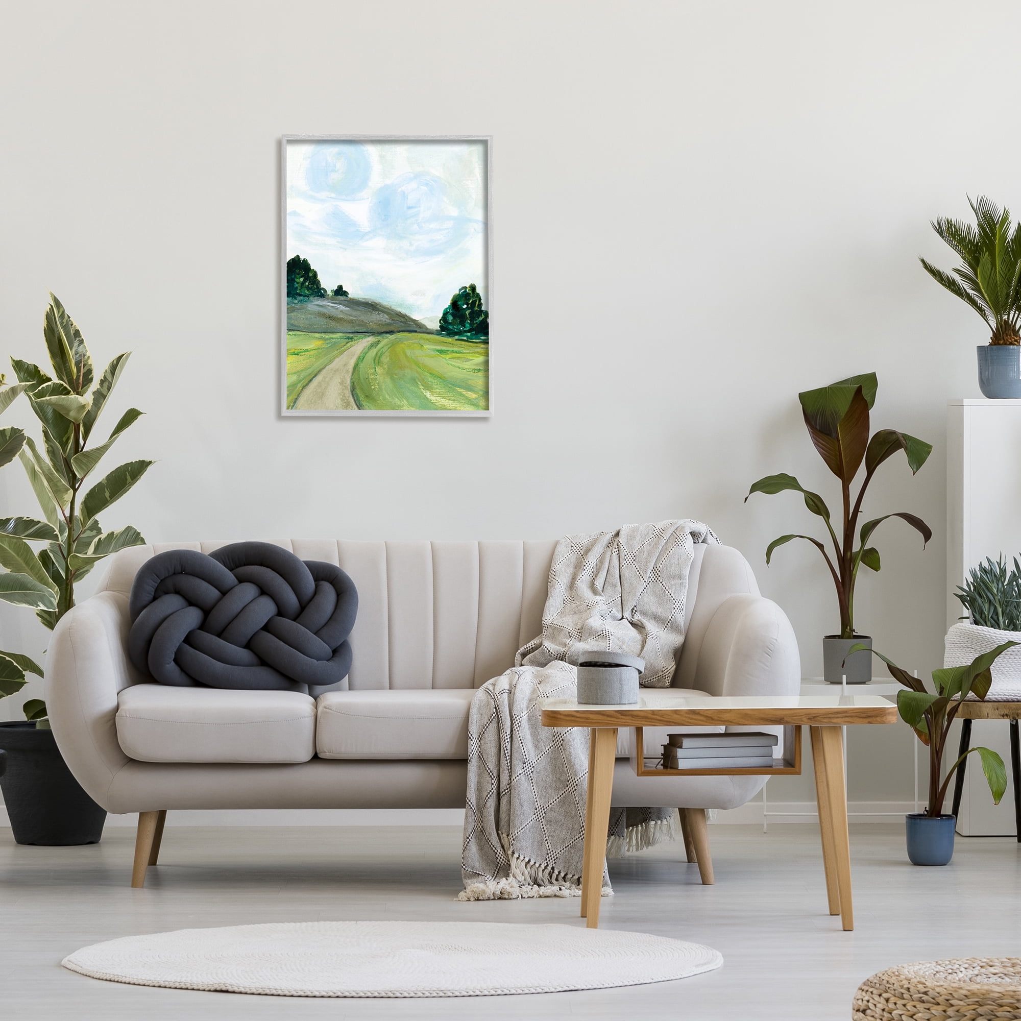 Stupell Industries Countryside Path Landscape Green Hill Trees, 24 x 30, Designed by Joy Ting