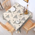 thumbnail image 2 of Beige Highland Cow Cactus Triangle Pattern Square Tablecloth,Waterproof Square Table Cover,Wipeable Spillproof Washable Table Cover for Home Kitchen Party Decor 42"X42"(107x107cm), 2 of 6