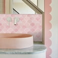 thumbnail image 6 of Pink Peel and Stick Backsplash Fish Scale Tile, Removable Renter Friendly Backsplash 3D Adhesive Stick on Wall Tiles for Kitchen Bathroom (10 Sheets), 6 of 6