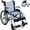 Blue, variant on WHLICKS Lightweight Folding Wheelchair for Adults, 25lb Portable Transport Chair with Swing Away Footrests, Anti Tippers, 264lb Capacity
