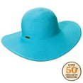 thumbnail image 5 of Panama Jack Women's Ribbon Floppy Packable Sun Hat, 4" Big Brim (Turquoise), 5 of 6
