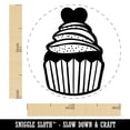 thumbnail image 2 of Deliciously Sweet Chocolate Cupcake with Heart Self-Inking Rubber Stamp Ink Stamper - Pink Ink - Medium 1 Inch, 2 of 7
