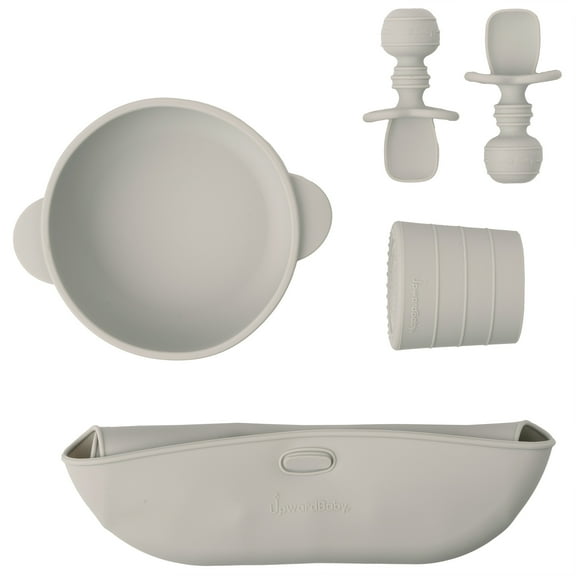 UpwardBaby Baby-Led Weaning Set - 5PC Set  - BPA Free - 100% Food-Grade Silicone - 6m+