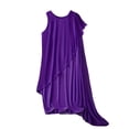 thumbnail image 4 of Afdoent Womens Dresses Summer Casual Dress Elegant Asymmetric Chiffon Sleeveless Dress For Stylish Comfortable Breathable Fashion Travel Outfits, 4 of 5