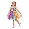 thumbnail image 3 of Likimi Child Kids Girls Dress Solid Color Sequins Square Neck Sleeveless For Performance Elegant Dresses Multicolor Size 6-8 Years, 3 of 4