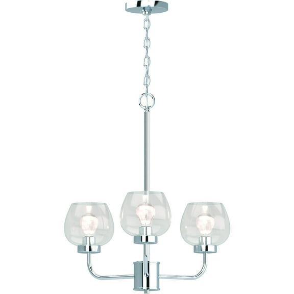 Volume Lighting Aria 3-Light Indoor Polished Nickel Hanging Chandelier