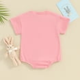 thumbnail image 3 of Bagilaanoe Newborn Baby Girl Boy Summer Rompers Print Short Sleeve Bodysuits 3M 6M 12M 18M Infant Casual One Piece Short Jumpsuit, 3 of 7