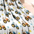 thumbnail image 3 of Cartoon Tractors Stars White Pattern Blanket,Comfortable Soft Lamb Wool Throw Blanket,All Season,Warm Lightweight Blankets for Sofa Bed Couch Living Room Chair,30"x40", 3 of 4