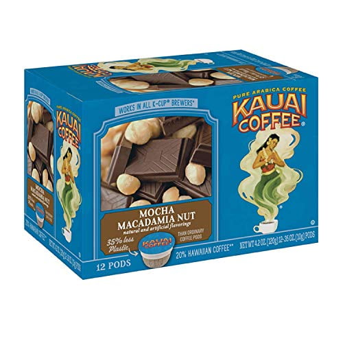Kauai Coffee Single Serve Pods, Mocha Macadamia Nut Arabica Coffee