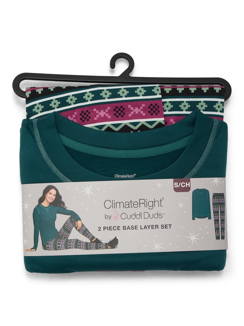 Climateright by Cuddl Duds Women's and Womens Plus Top and Leggings Set, 2-Piece