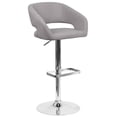 thumbnail image 2 of Bowery Hill Tabouret de Bar Réglable en Tissu Contemporain Gris, 2 of 12