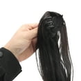 thumbnail image 5 of Unique Bargains 1 Pc Medium Length Ponytail Wig Hair Clips for Hair Extension 17.72" Length Dark Brown, 5 of 6