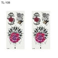 thumbnail image 1 of 2 Sheets Women Sexy Flower Temporary Tattoo Sticker Body Decor Decal Waterproof, 1 of 5