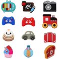 thumbnail image 2 of 12Styles Television Silicone Bead Hot Air Balloon Locomotive Silicone Loose Spacer Beads, 2 of 9