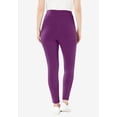 thumbnail image 2 of Woman Within Plus Size Tall Stretch-Cotton Knit Pull-On Leggings, 2 of 6