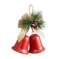 thumbnail image 3 of Adorno colgante de campanas navideñas, decoración navideña rústica de metal, decoración navideña para manualidades, fiesta, foto, accesorio Pintura roja, 3 of 8