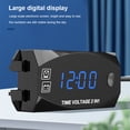 thumbnail image 4 of relayinert Motorcycle Voltmeter LED Display DC Voltage Meter Portable Fixing Carrying Bright Time Volt Gauge Outdoor Detector Blue Light 1Set, 4 of 6