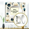 thumbnail image 3 of Designart "Fern Tranquility II" Floral Square Mirror For Wall Decor - Large Blue Square Printed Wall Mirror Art - Square Cottage Mirror - Wall Mounted Square Large Mirror, 3 of 5