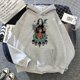 thumbnail image 5 of FeiKong Sudadera unisex con capucha y diseño de dibujos animados de los años 90, Studio Ghibli, Totoro, anime japonés divertido, El viaje de Chihiro, Miyazaki Hayao, gris 22, 5 of 5